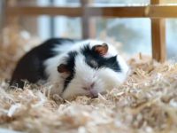 A premonition of hamster giving birth to a baby